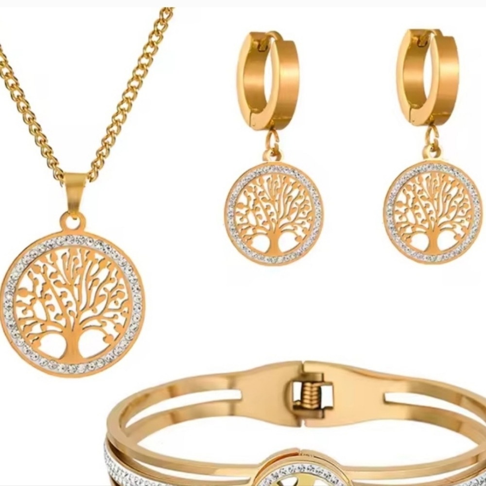 Gold Tree of Life Pendant Necklace - Picture 3 of 6